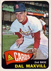 1965 Topps Baseball Cards      078      Dal Maxvill
